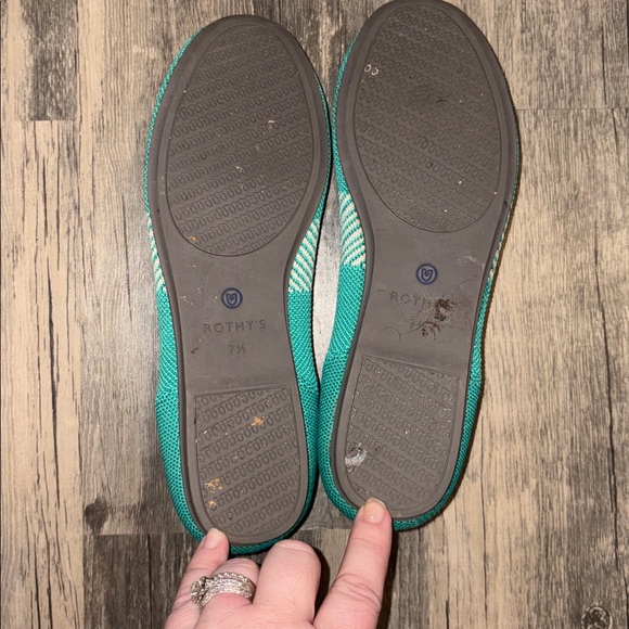 Rothy's Teal Calypso Flats Size 7.5 - Picture 7 of 8